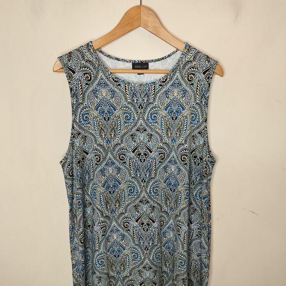 J Jill Wearever Collection Tunic Tank Top Floral Paisley - Picture 2 of 11